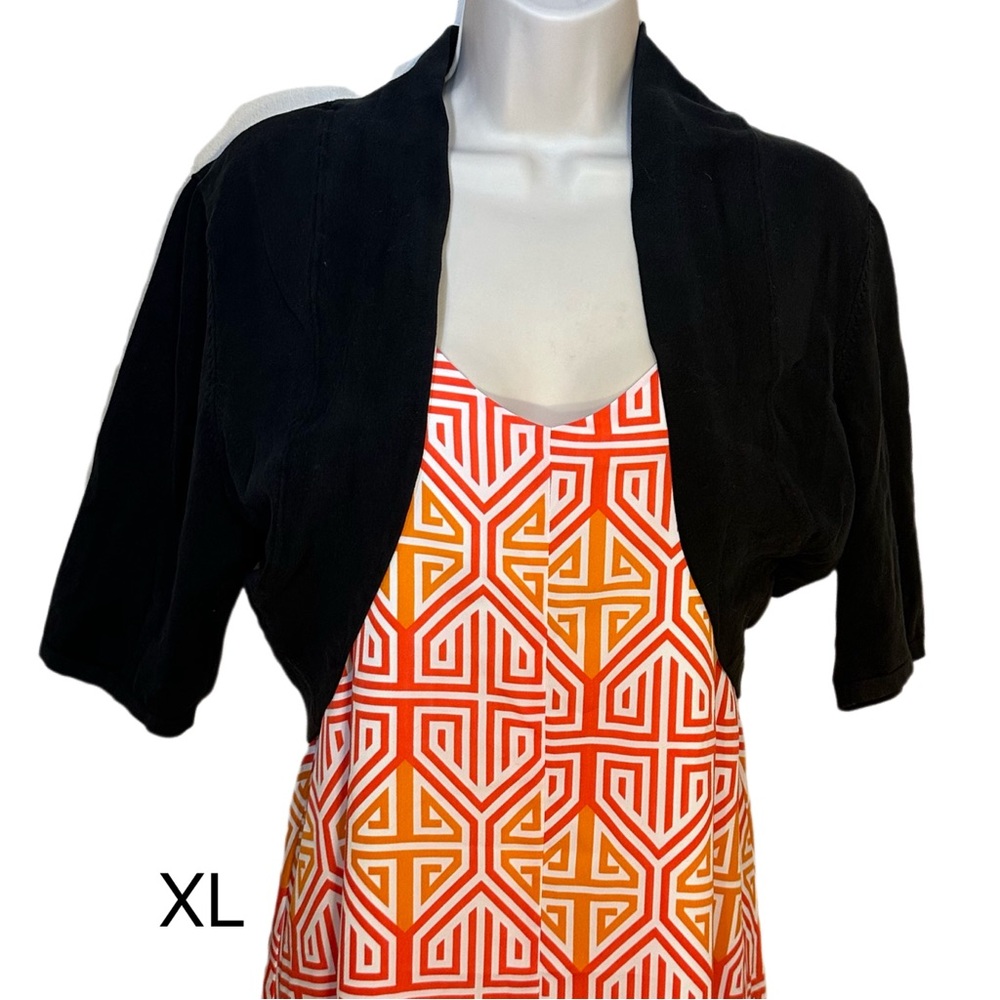 SOLD Black short sleeve balletcore shrug XL